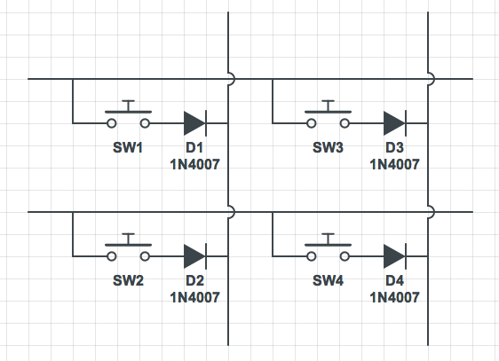 Choc Mini matrix schematic diagram